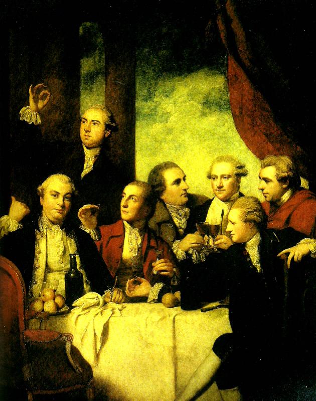 Sir Joshua Reynolds members of the society of dilettanti oil painting image